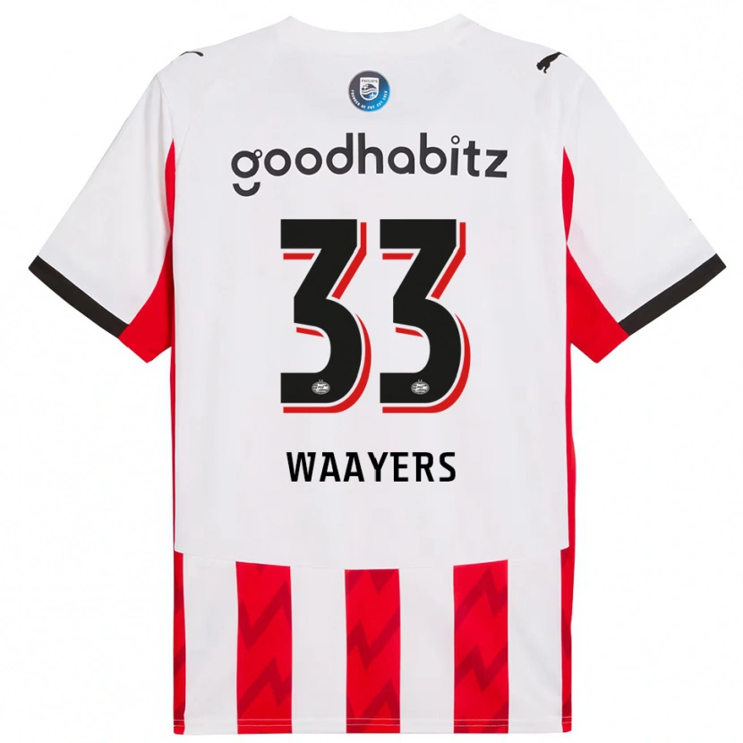 DanxenレディースEus Waayers#33レッド ホワイトホームシャツ2025/26ジャージーユニフォーム
