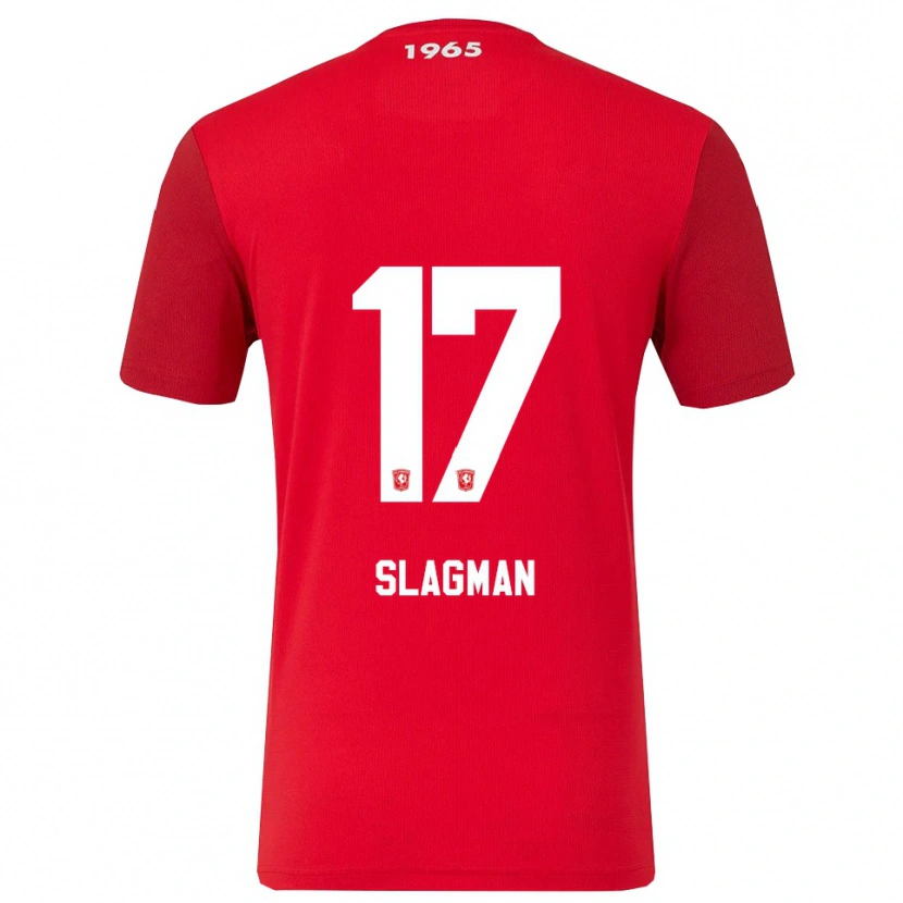 DanxenレディースThom Slagman#17レッド ホワイトホームシャツ2025/26ジャージーユニフォーム