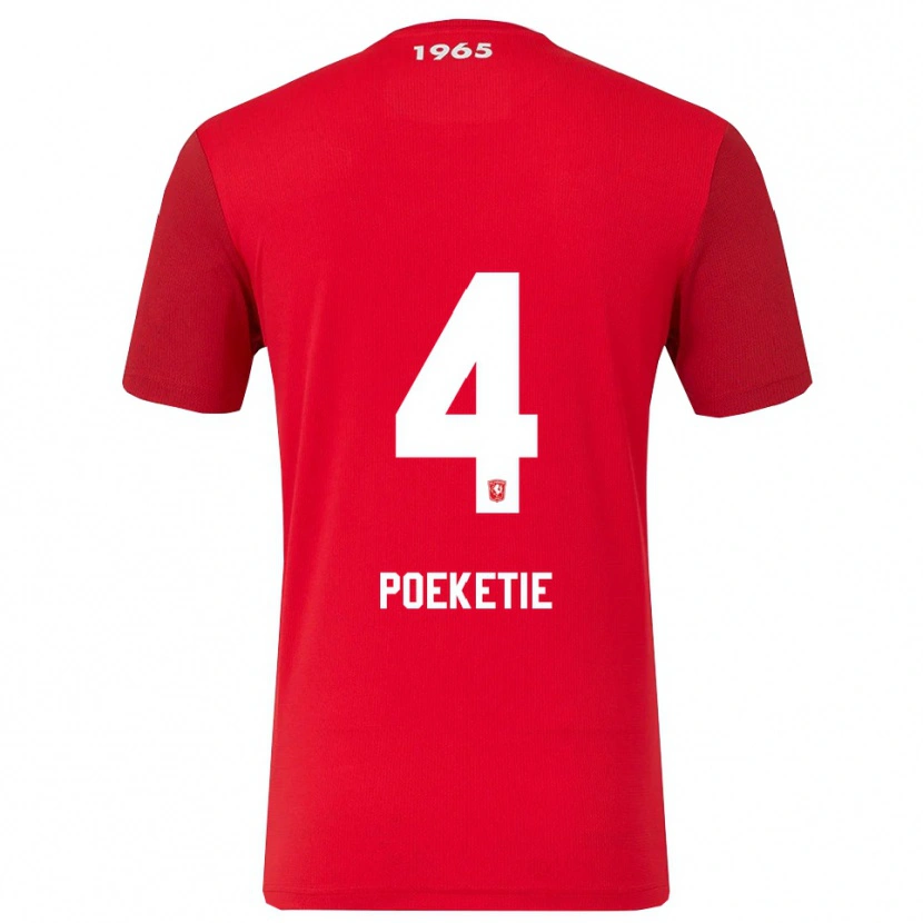 DanxenレディースMaik Poeketie#4レッド ホワイトホームシャツ2025/26ジャージーユニフォーム