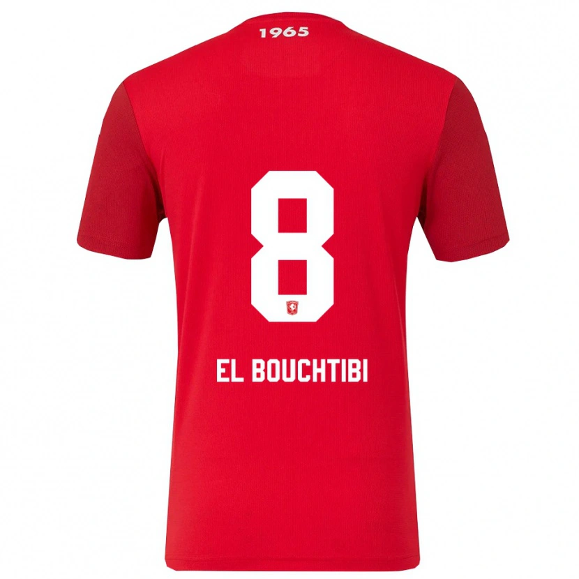 DanxenレディースIlias El Bouchibti#8レッド ホワイトホームシャツ2025/26ジャージーユニフォーム