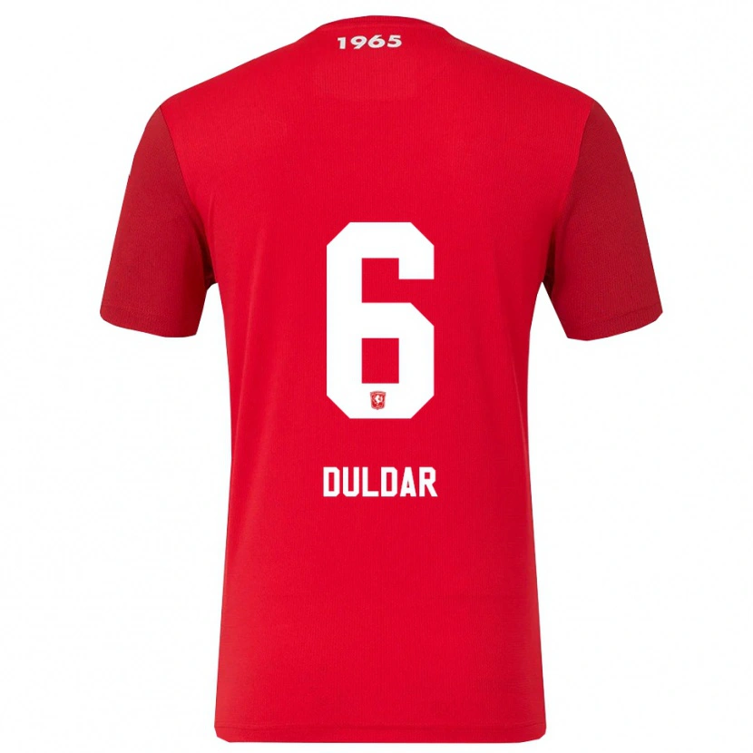 DanxenレディースBattal Duldar#6レッド ホワイトホームシャツ2025/26ジャージーユニフォーム