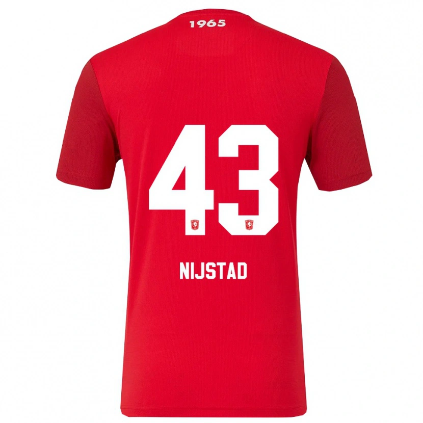 DanxenレディースRuud Nijstad#43レッド ホワイトホームシャツ2025/26ジャージーユニフォーム