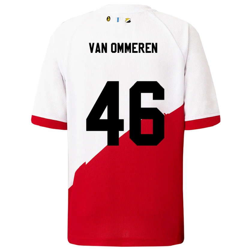 DanxenレディースJaygo Van Ommeren#46ホワイト レッドホームシャツ2025/26ジャージーユニフォーム