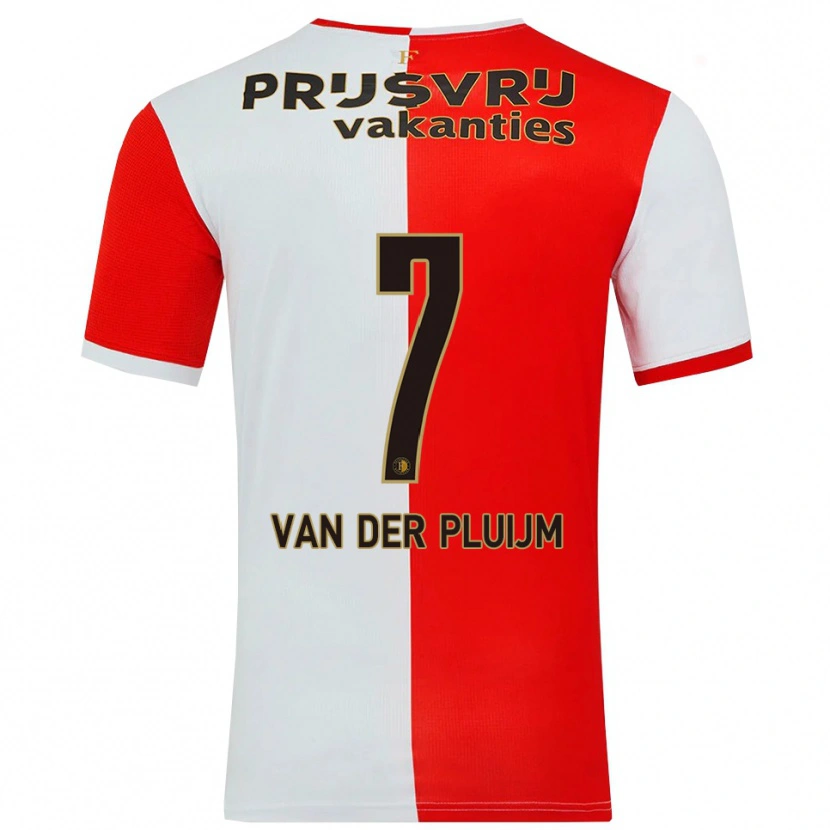 DanxenレディースMarvin Van Der Pluijm#7レッド ホワイトホームシャツ2025/26ジャージーユニフォーム