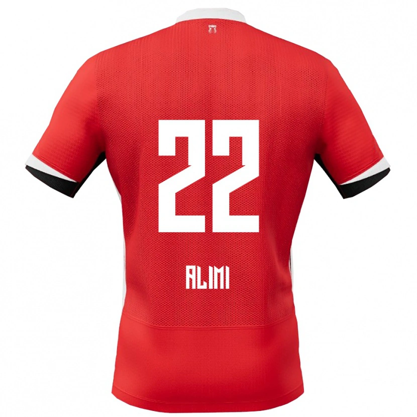DanxenレディースFadil Alimi#22レッド ホワイトホームシャツ2025/26ジャージーユニフォーム