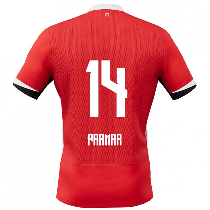 DanxenレディースAryan Parmar#14レッド ホワイトホームシャツ2025/26ジャージーユニフォーム