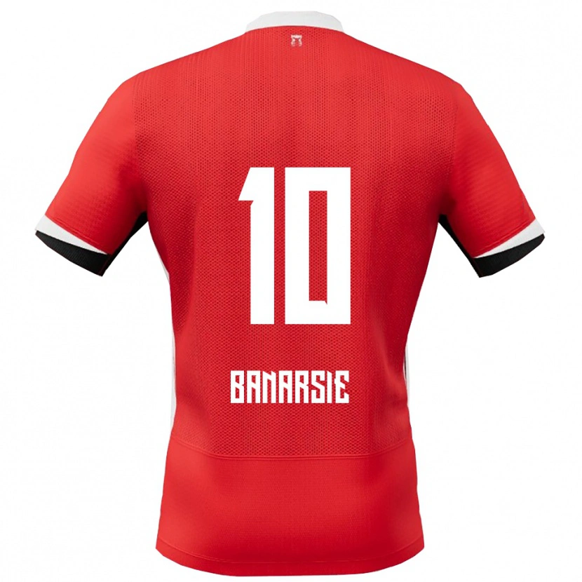 DanxenレディースAmy Banarsie#10レッド ホワイトホームシャツ2025/26ジャージーユニフォーム