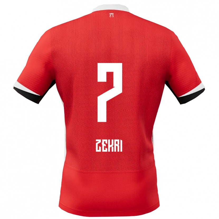 DanxenレディースRayan Zekri#7レッド ホワイトホームシャツ2025/26ジャージーユニフォーム