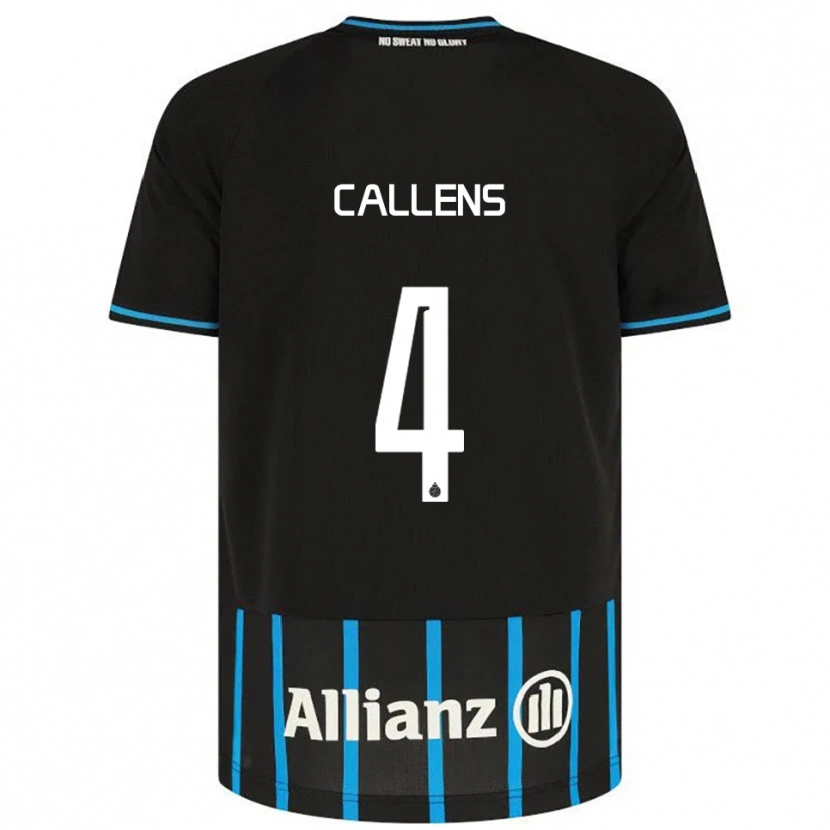 DanxenレディースEmiel Callens#4ブラック ブルーホームシャツ2025/26ジャージーユニフォーム
