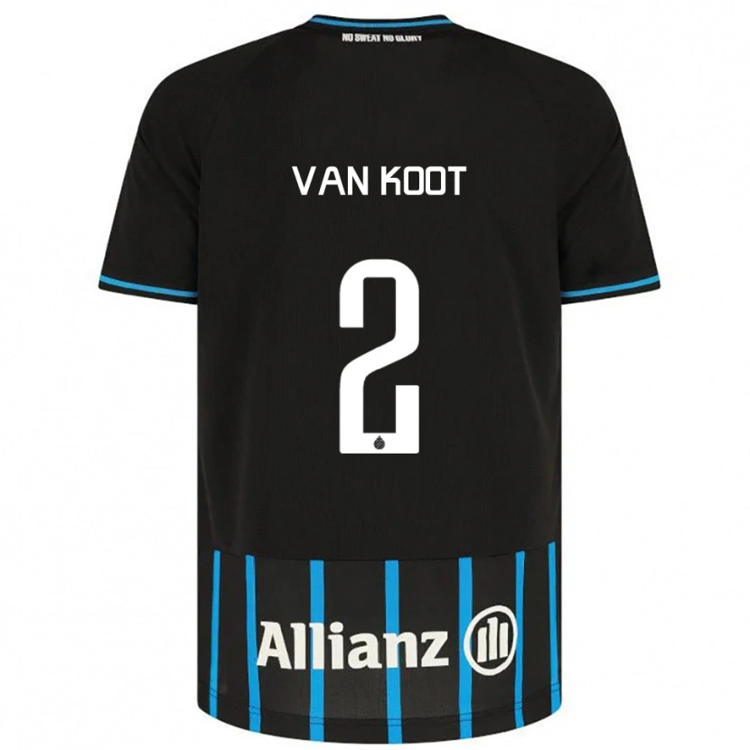 DanxenレディースMoïsa Van Koot#2ブラック ブルーホームシャツ2025/26ジャージーユニフォーム