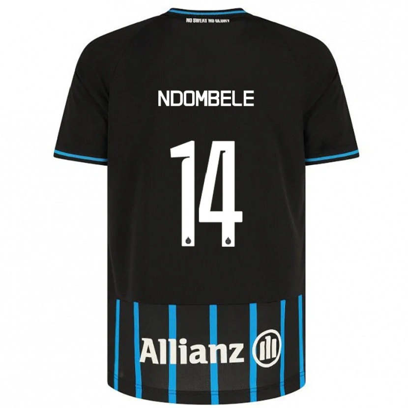 DanxenレディースDon Ndombele#14ブラック ブルーホームシャツ2025/26ジャージーユニフォーム