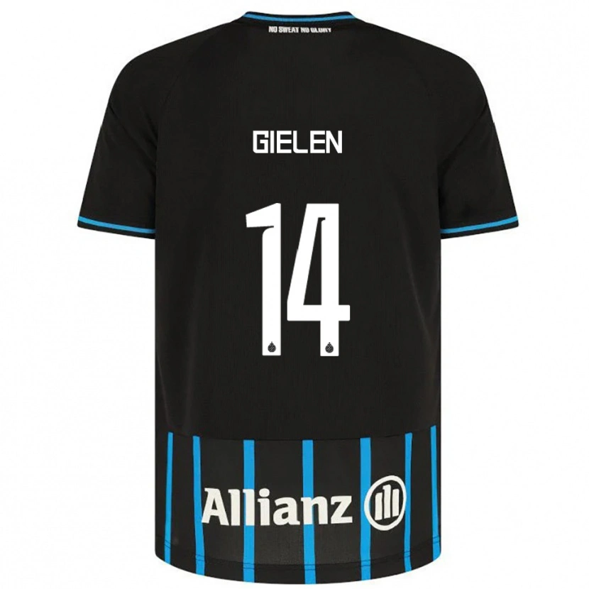DanxenレディースSterre Gielen#14ブラック ブルーホームシャツ2025/26ジャージーユニフォーム