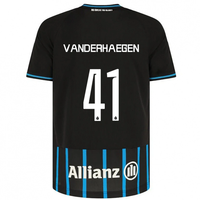 DanxenレディースLotte Vanderhaegen#41ブラック ブルーホームシャツ2025/26ジャージーユニフォーム