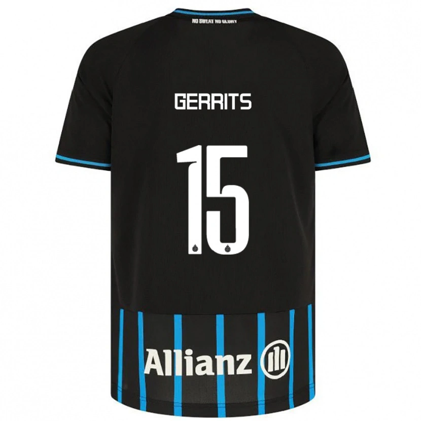 DanxenレディースMelanie Gerrits#15ブラック ブルーホームシャツ2025/26ジャージーユニフォーム