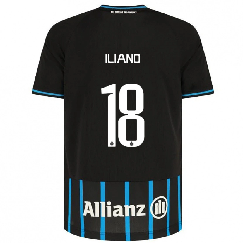 DanxenレディースIsabelle Iliano#18ブラック ブルーホームシャツ2025/26ジャージーユニフォーム