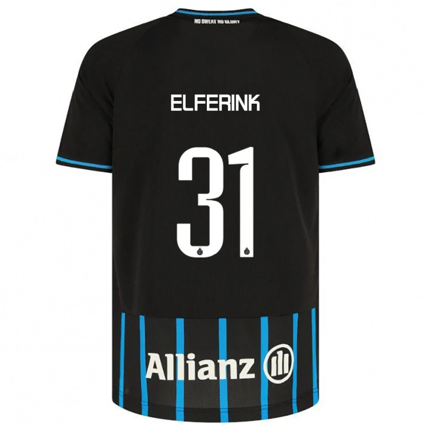 DanxenレディースMarie Elferink#31ブラック ブルーホームシャツ2025/26ジャージーユニフォーム