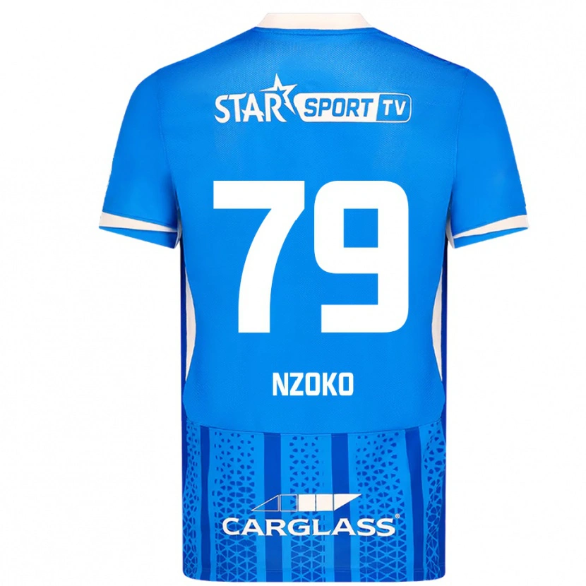 DanxenレディースDjoully Nzoko#79ブルー ホワイトホームシャツ2025/26ジャージーユニフォーム
