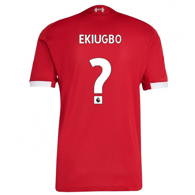 DanxenレディースShadrach Ekiugbo#0レッド ホワイトホームシャツ2025/26ジャージーユニフォーム