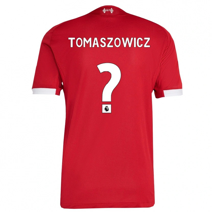 DanxenレディースAiden Tomaszowicz#0レッド ホワイトホームシャツ2025/26ジャージーユニフォーム
