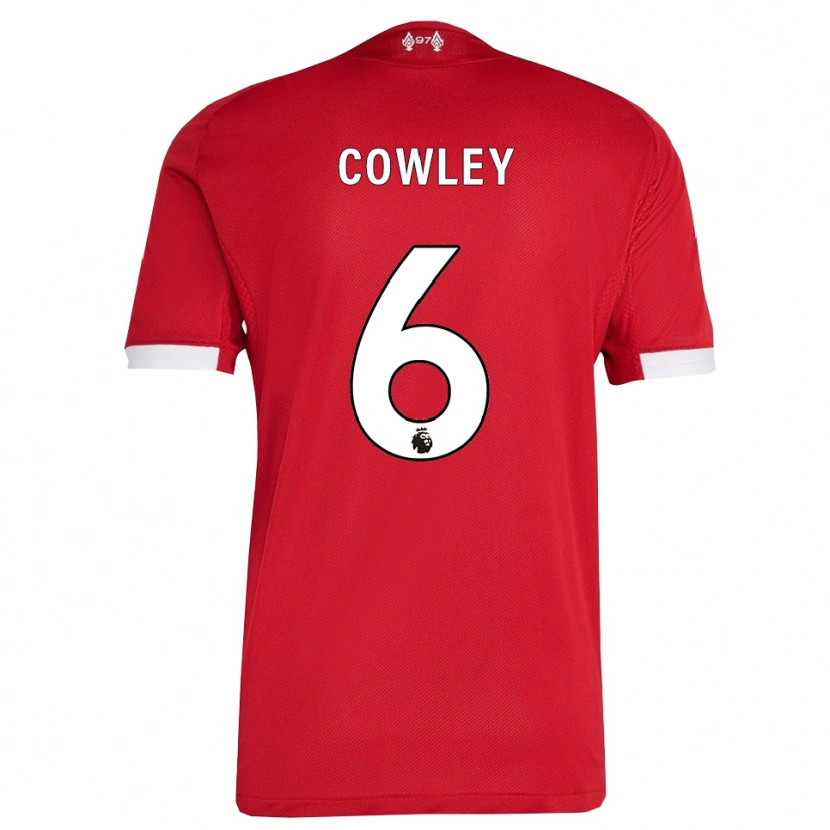 DanxenレディースRyan Cowley#6レッド ホワイトホームシャツ2025/26ジャージーユニフォーム