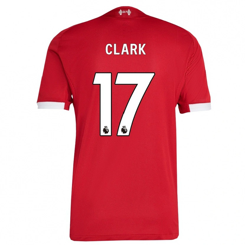 DanxenレディースJenna Clark#17レッド ホワイトホームシャツ2025/26ジャージーユニフォーム