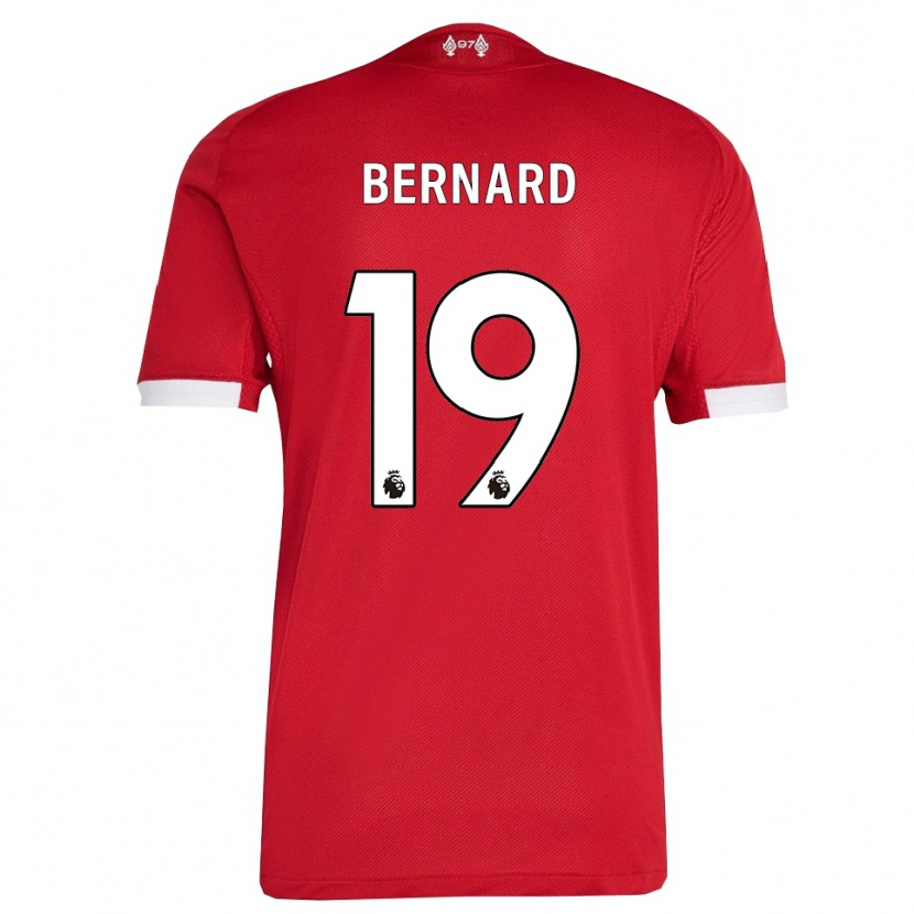 DanxenレディースDj Bernard#19レッド ホワイトホームシャツ2025/26ジャージーユニフォーム