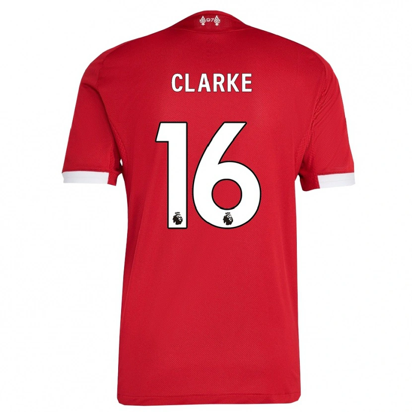 DanxenレディースLucas Clarke#16レッド ホワイトホームシャツ2025/26ジャージーユニフォーム
