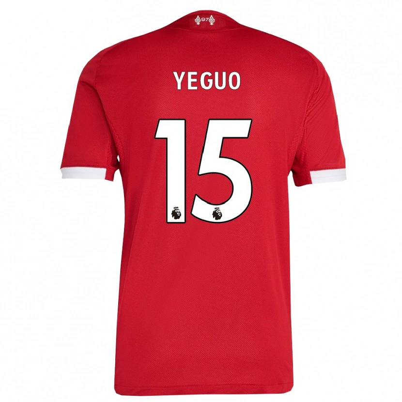 DanxenレディースAiden Yeguo#15レッド ホワイトホームシャツ2025/26ジャージーユニフォーム