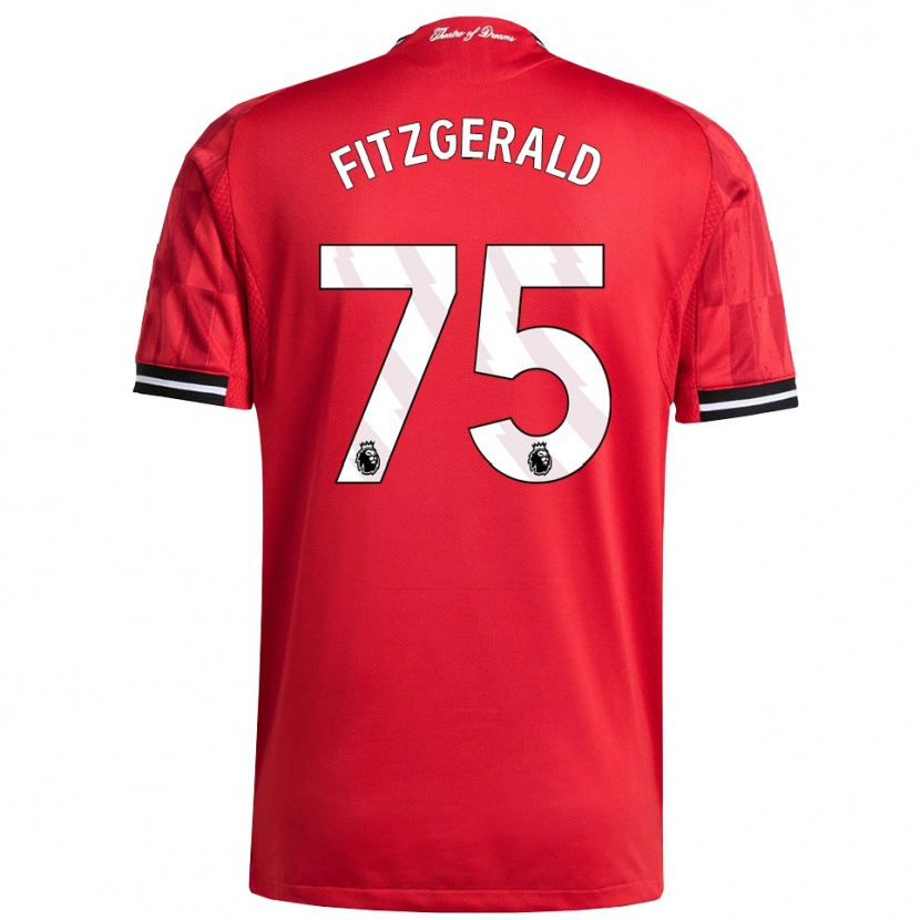 Danxenレディースジェイス・ジョン・フィッツジェラルド#75レッド ブラック ホワイトホームシャツ2025/26ジャージーユニフォーム