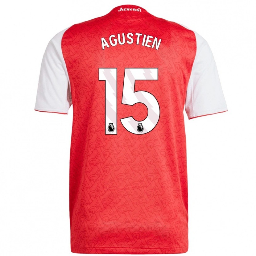 DanxenレディースDemiane Agustien#15レッド ホワイトホームシャツ2025/26ジャージーユニフォーム