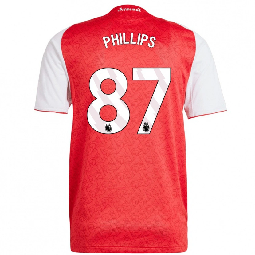 DanxenレディースBowen Phillips#87レッド ホワイトホームシャツ2025/26ジャージーユニフォーム