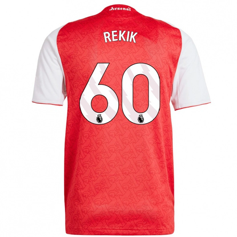 Danxenレディースオマル・レキク#60レッド ホワイトホームシャツ2025/26ジャージーユニフォーム