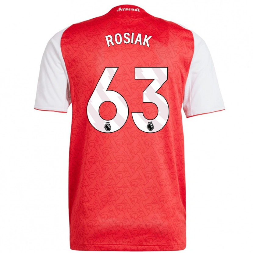 Danxenレディースミハル・ロシアック#63レッド ホワイトホームシャツ2025/26ジャージーユニフォーム