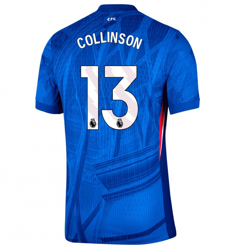 DanxenレディースIsaac Collinson#13ブルー ホワイトホームシャツ2025/26ジャージーユニフォーム