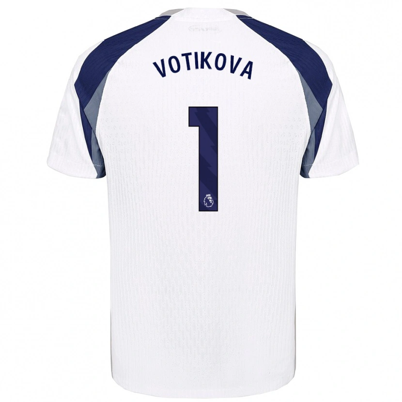 DanxenレディースBarbora Votíková#1ホワイト ネイビーホームシャツ2025/26ジャージーユニフォーム