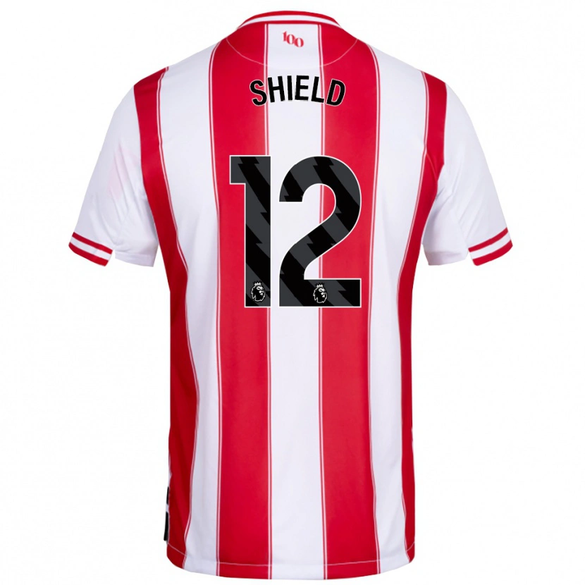 Danxenレディースオリー・シールド#12レッド ホワイトホームシャツ2025/26ジャージーユニフォーム