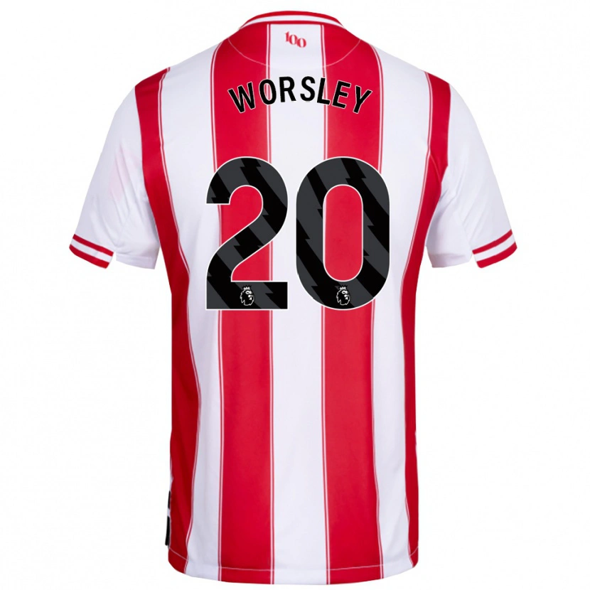 DanxenレディースFreya Worsley#20レッド ホワイトホームシャツ2025/26ジャージーユニフォーム
