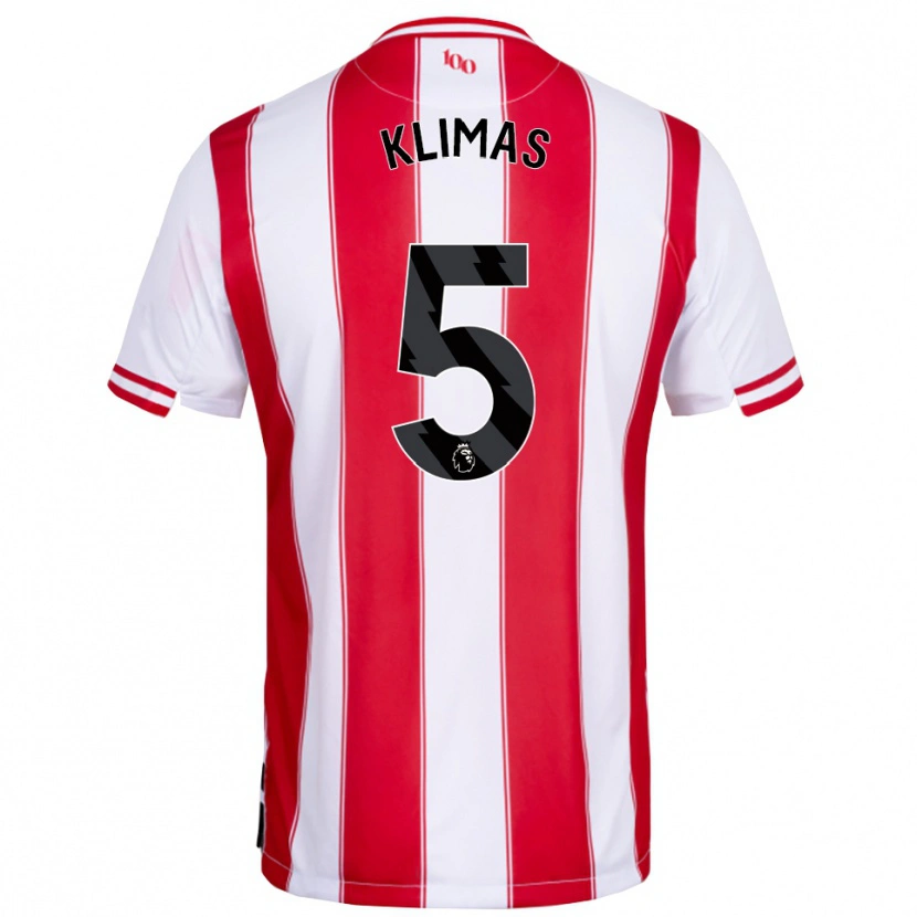 DanxenレディースMatas Klimas#5レッド ホワイトホームシャツ2025/26ジャージーユニフォーム