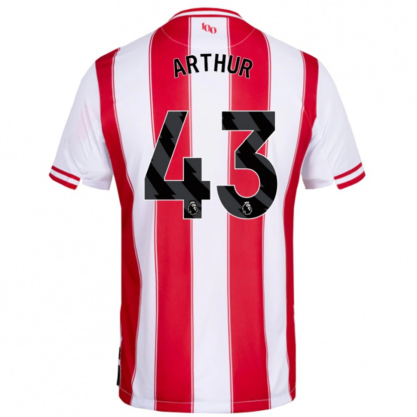 DanxenレディースBenjamin Arthur#43レッド ホワイトホームシャツ2025/26ジャージーユニフォーム