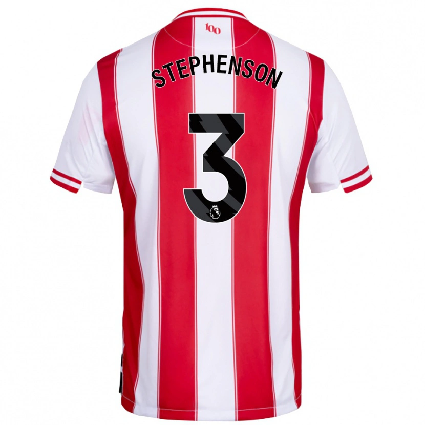 DanxenレディースJoshua Stephenson#3レッド ホワイトホームシャツ2025/26ジャージーユニフォーム