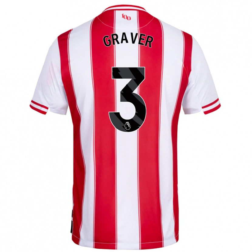 DanxenレディースRegan Graver#3レッド ホワイトホームシャツ2025/26ジャージーユニフォーム