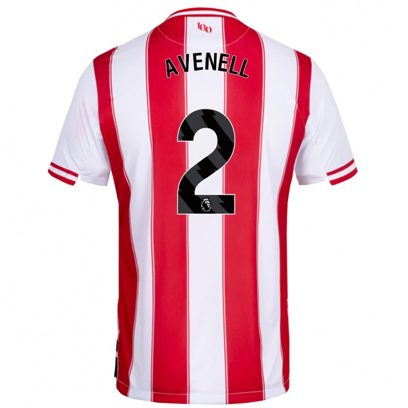 DanxenレディースCaelan Avenell#2レッド ホワイトホームシャツ2025/26ジャージーユニフォーム