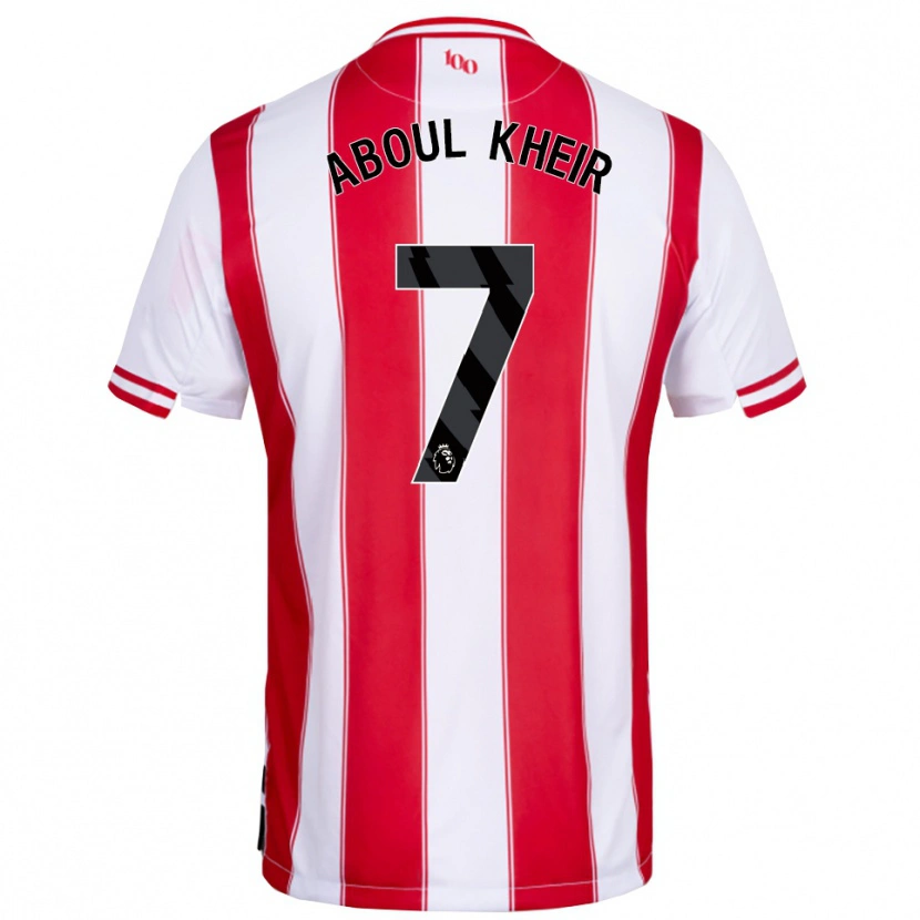 DanxenレディースNour Aboul Kheir#7レッド ホワイトホームシャツ2025/26ジャージーユニフォーム