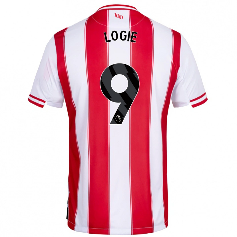 DanxenレディースChloe Logie#9レッド ホワイトホームシャツ2025/26ジャージーユニフォーム