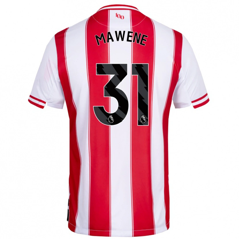 DanxenレディースTheo Mawene#31レッド ホワイトホームシャツ2025/26ジャージーユニフォーム