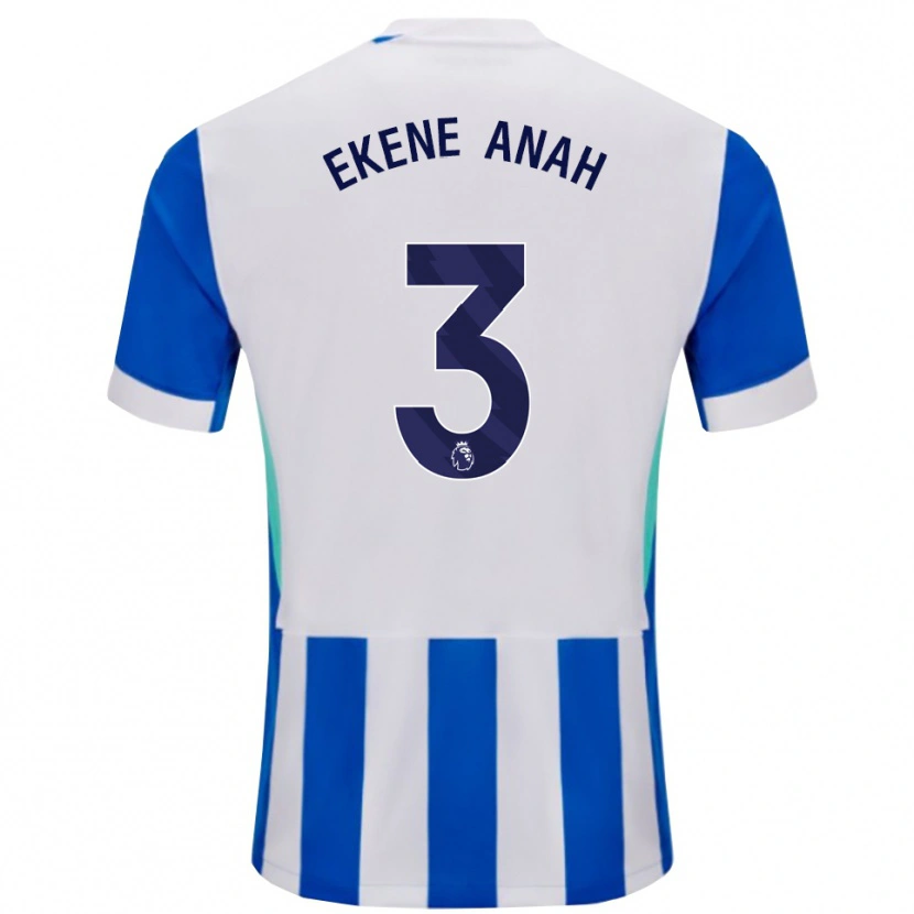 DanxenレディースCristiano Ekene Anah#3ブルー ホワイトホームシャツ2025/26ジャージーユニフォーム