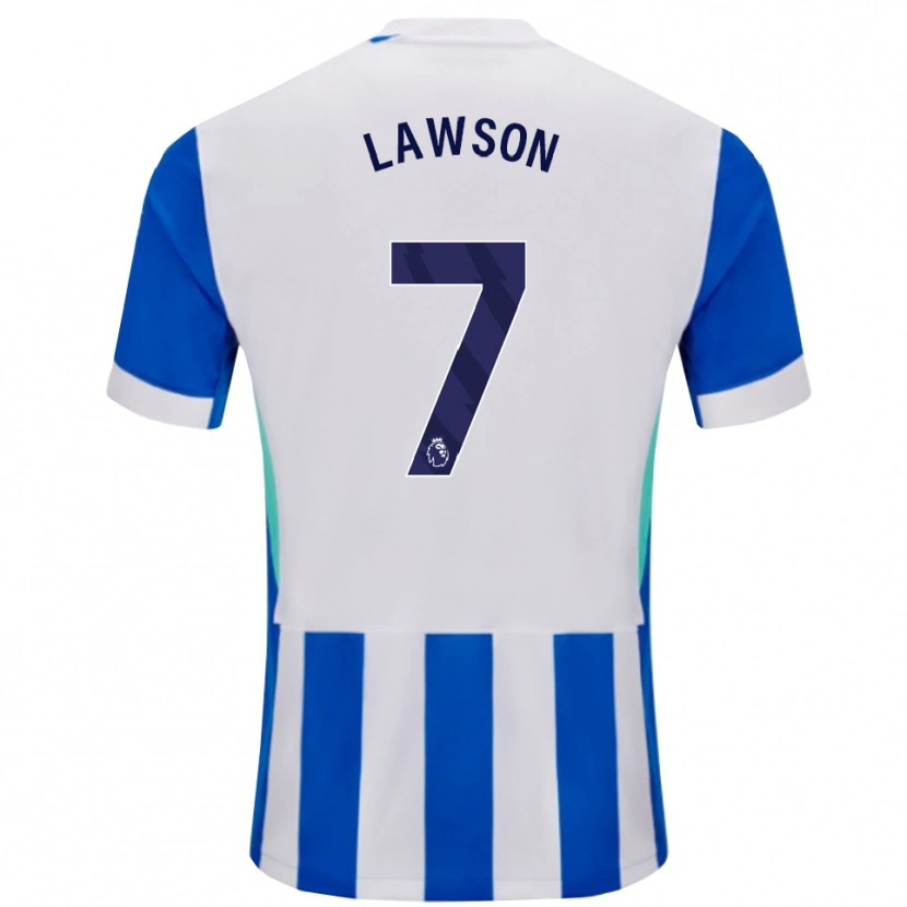DanxenレディースZebedee Lawson#7ブルー ホワイトホームシャツ2025/26ジャージーユニフォーム