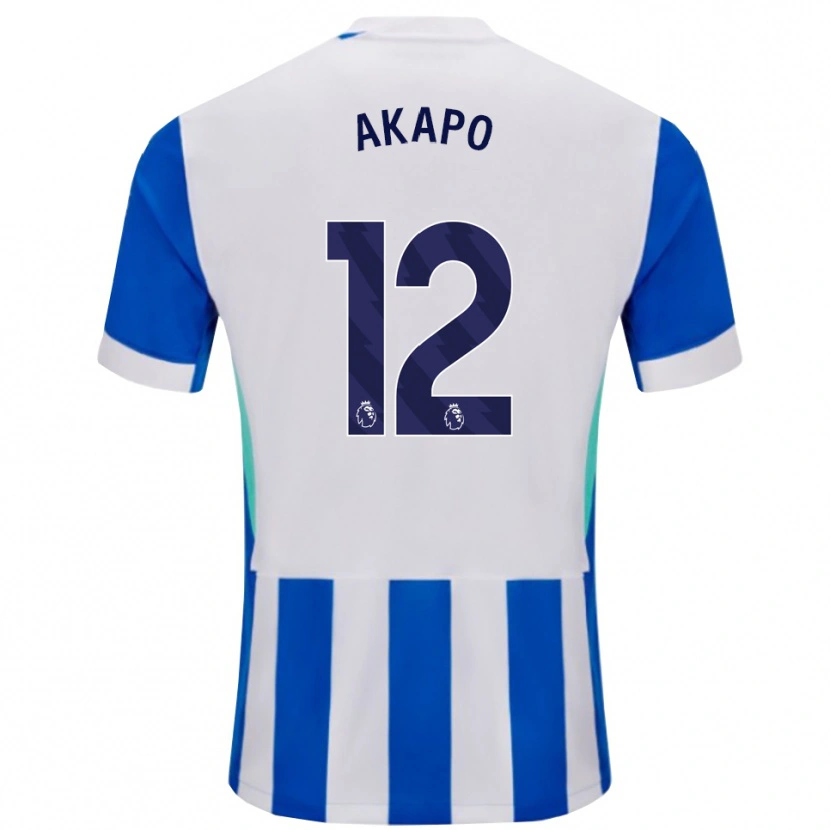 DanxenレディースTobi Akapo#12ブルー ホワイトホームシャツ2025/26ジャージーユニフォーム