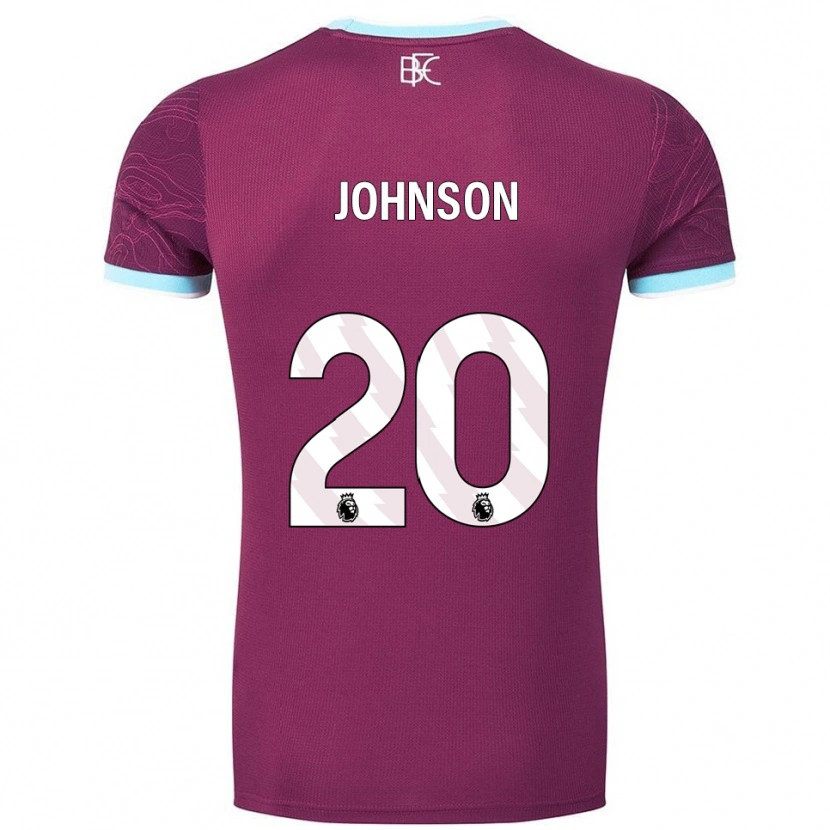 DanxenレディースZach Johnson#20バーガンディ スカイブルーホームシャツ2025/26ジャージーユニフォーム