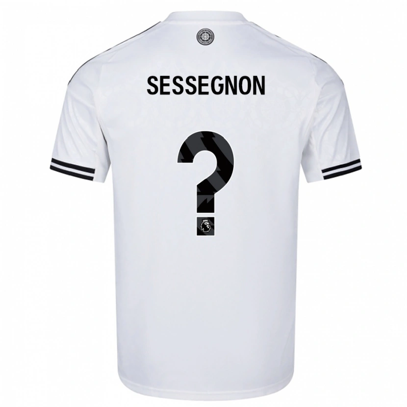 DanxenレディースKayden Sessegnon#0ホワイト ブラックホームシャツ2025/26ジャージーユニフォーム